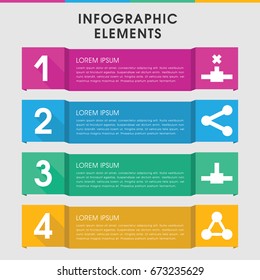 Modern share infographic template. infographic design with share icons includes network connection. can be used for presentation, diagram, annual report, web design.