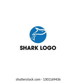 Modern Shark Flat Logo, Illustration, Vector