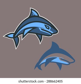 Modern shark logo.