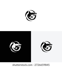 Illustration zum Design des modernen Shark-Logos