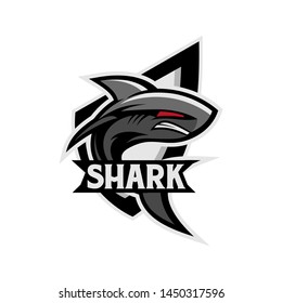 Modern Shark Sport Logo Esport Template Vector