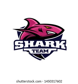 Modern Shark Sport Logo Esport Template Vector