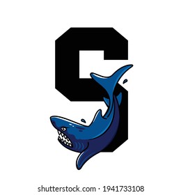 Modern sharks logo for a club or sport team