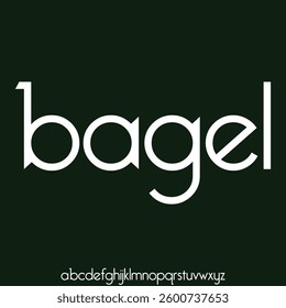 Modern sharp decorative sans serif alphabet display font vector illustration