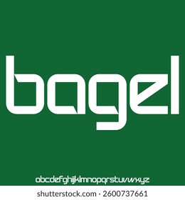 Modern sharp decorative sans serif alphabet display font vector illustration
