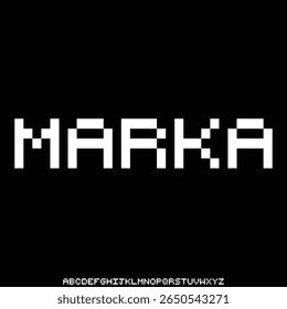 Modern sharp sporty sans serif display font vector illustration