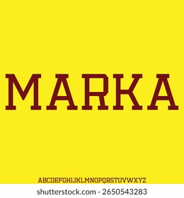 Modern sharp sporty sans serif display font vector illustration
