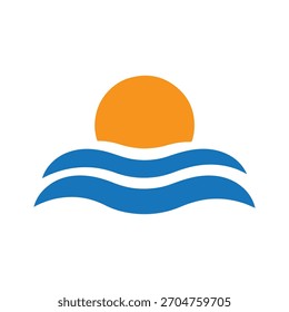 Onda De Borda Afiada Moderna Combinada Com Forma De Sol Forte Em Contraste Negrito