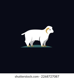 Modern Sheep wool cattle animal illustration