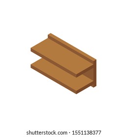 Modern shelf, great design for any purposes. 3d vector isometric. Realistic vector. Modern illustration. Isometric style. Flat design. Concept business illustration. Data storage.