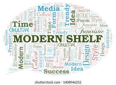 Modern Shelf word cloud. Word cloud made with text only.