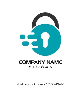Modern shield with keyhole as the padlock for security logo template or design resources