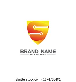 Logo-Design des modernen Schilds