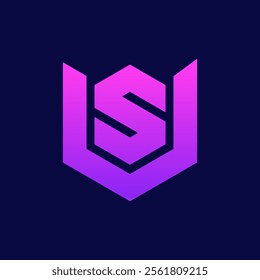 Modern Shield Letter S Logo