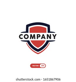 moderna compañía de logotipos de escudo con forma única de emblema , realmente buena para una empresa de seguridad o tecnología