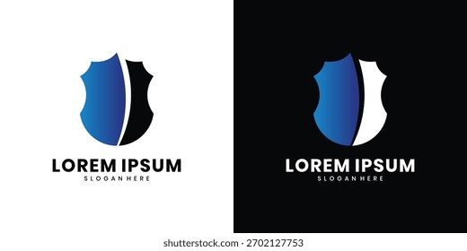 Plantilla moderna del diseño del logotipo del escudo