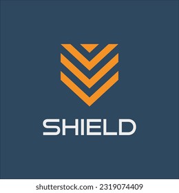 Modern shield logo vector design