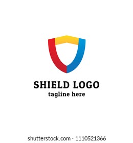Modern shield protection logo