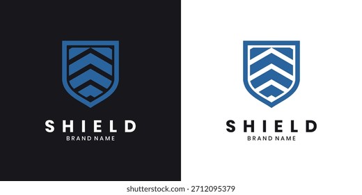 Modern shield security logo design