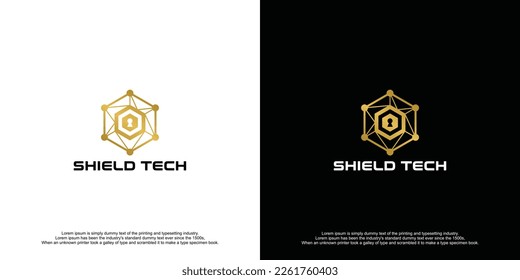 Modern Shield Tech Logo Design