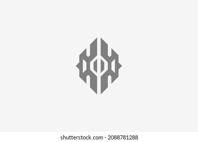 Modern shield technology logo design
