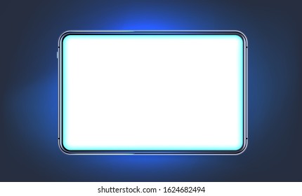 Modern shining tablet with blank screen