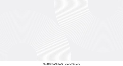 Modern shiny blue circle lines pattern. Futuristic technology concept. Suit for cover poster modern. Abstract white glowing geometric lines on gray background simple