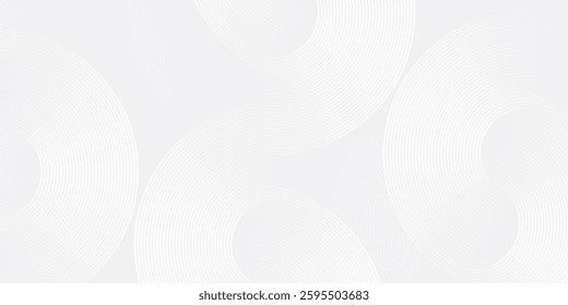 Modern shiny blue circle lines pattern. Futuristic technology concept. Suit for cover poster modern. Abstract white glowing geometric lines on gray background simple modern abstract