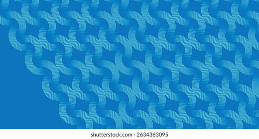 Modern shiny blue circle lines geometric pattern. Futuristic technology concept. 