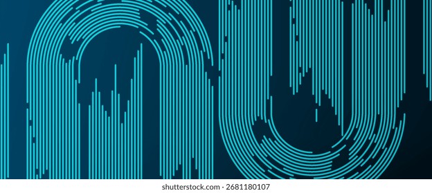 Modern shiny blue diagonal rounded lines pattern. Blue abstract background with blue glowing geometric lines. presentation,
