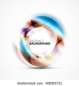 Modern shiny blurred swirl template, vector layout for message presentation