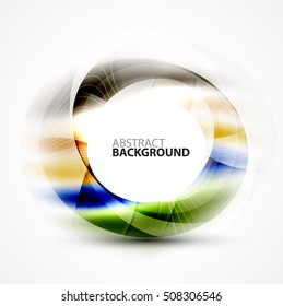 Modern shiny blurred swirl template, vector layout for message presentation