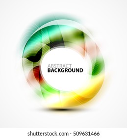 Modern shiny blurred swirl template, vector layout for message presentation