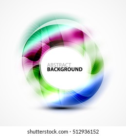 Modern shiny blurred swirl template, vector layout for message presentation