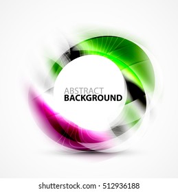 Modern shiny blurred swirl template, vector layout for message presentation