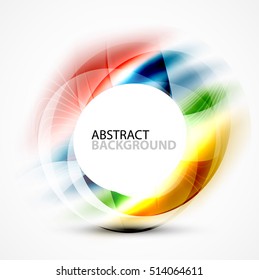 Modern shiny blurred swirl template, vector layout for message presentation