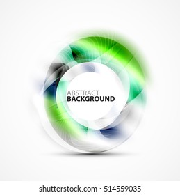 Modern shiny blurred swirl template, vector layout for message presentation