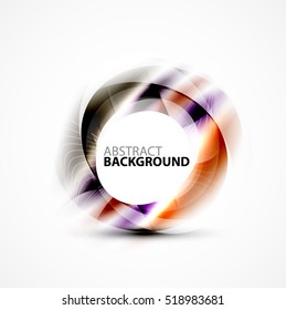 Modern shiny blurred swirl template, vector layout for message presentation