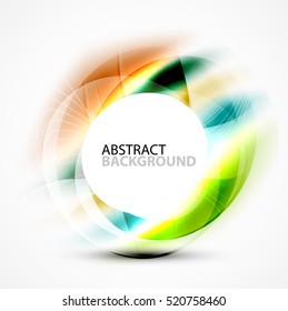 Modern shiny blurred swirl template, vector layout for message presentation