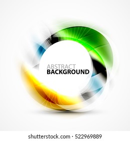 Modern shiny blurred swirl template, vector layout for message presentation