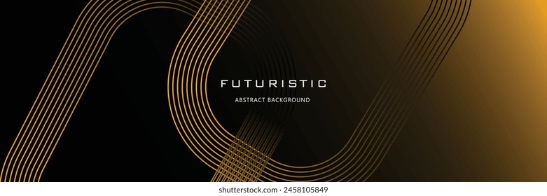 Modern shiny gold lines background. Abstract gold glowing geometric lines on a gradient background.	

