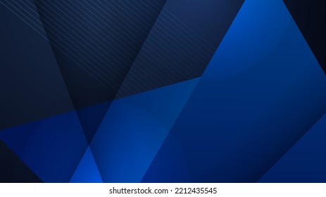 Modern shiny realistic dark blue black with shadow abstract design presentation background. Technology network vector illustration for banner, cover, web, flyer, card, poster, texture, slide, magazine