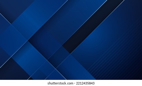 Modern shiny realistic dark blue black with shadow abstract design presentation background. Technology network vector illustration for banner, cover, web, flyer, card, poster, texture, slide, magazine