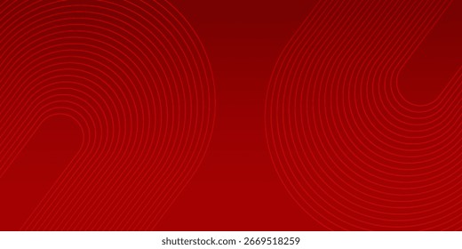 Modern shiny red gradient diagonal rounded lines pattern background. Abstract