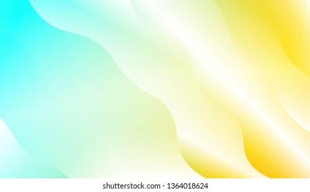 Modern Shiny Waves. For Your Design Ad, Banner, Cover Page. Vector Illustration with Color Gradient