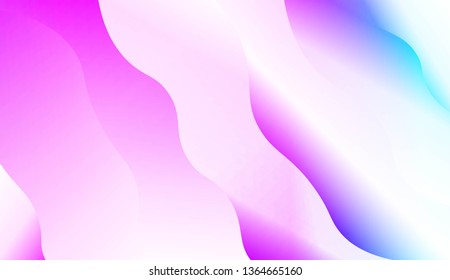 Modern Shiny Waves. For Your Design Ad, Banner, Cover Page. Vector Illustration with Color Gradient