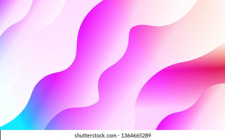 Modern Shiny Waves. For Your Design Ad, Banner, Cover Page. Vector Illustration with Color Gradient