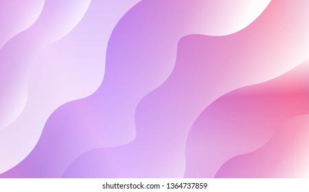 Modern Shiny Waves. For Your Design Ad, Banner, Cover Page. Vector Illustration with Color Gradient