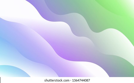 Modern Shiny Waves. For Your Design Ad, Banner, Cover Page. Vector Illustration with Color Gradient