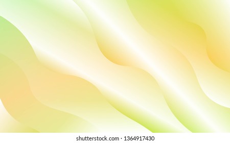 Modern Shiny Waves. For Your Design Ad, Banner, Cover Page. Vector Illustration with Color Gradient